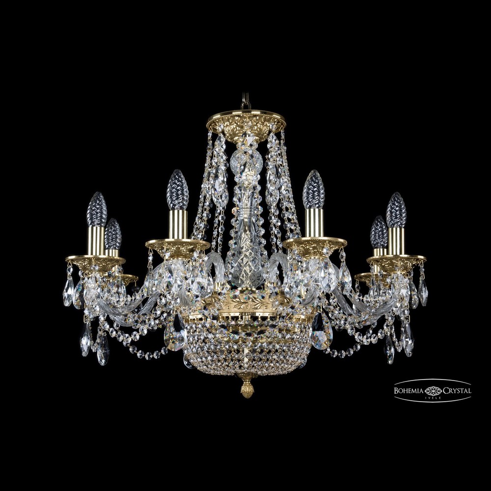 Люстра хрустальная 1650/8/160/250 G Bohemia Ivele Crystal