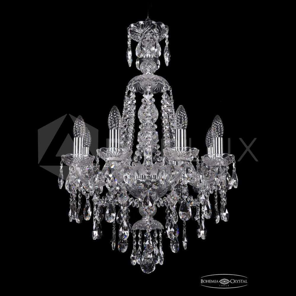 Люстра хрустальная 1415/8/165/XL-70 Ni Bohemia Ivele Crystal