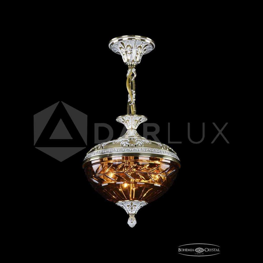 Люстра бронзовая 1773/25 GW Amber/1D Bohemia Ivele Crystal