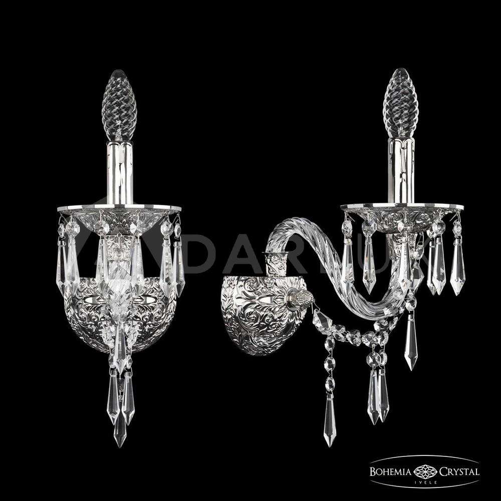 Бра хрустальные 16103B/1/165/XL Ni Bohemia Ivele Crystal