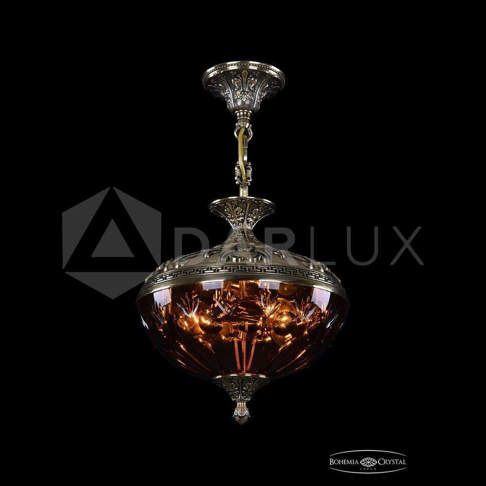 Люстра бронзовая 1773/30 GB Amber/1E Bohemia Ivele Crystal